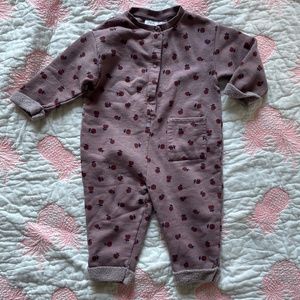 Zara Baby Fleece Floral Jumpsuit